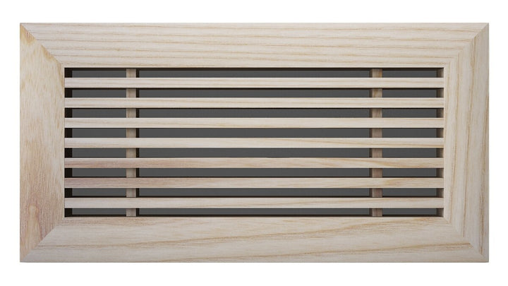 Linear Bar Surface Mount Wood Grilles - Ceiling and Wall Surface Mount Grille Vexell - VCU 2.25 x 10 (3.5 x 11.25 Overall) Ash Solid Core - Non-Removable