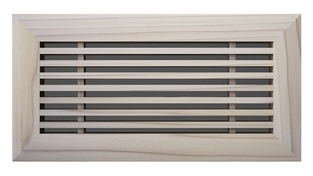 Linear Bar Wood Grilles - Flush Mount No Frame - Floor Flush with Frame Grille Vexell - VCU 2.25 x 12 (3.75 x 13.5 Overall) Ash