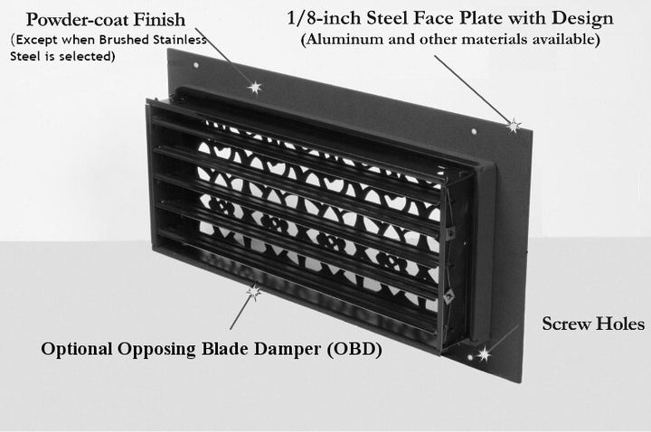 Steel Designs Pro-Linear Registers and Returns Vent Cover Steel Crest Corporation - VCU