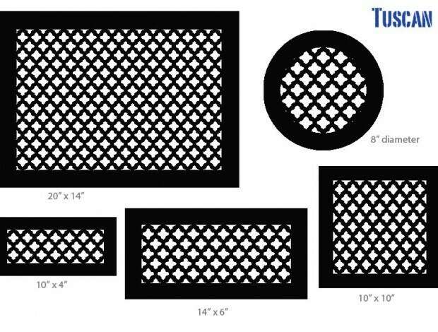 Tuscan Gold Series Registers and Returns Vent Cover Steel Crest Corporation - VCU