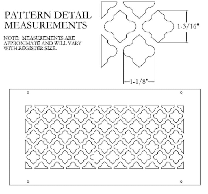 Bronze Series Steel Designs Registers and Returns Vent Cover Steel Crest Corporation - VCU