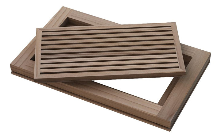 Linear Bar Floor Wood Grilles - Flush Mount with Frame Flush Grille Vexell - VCU