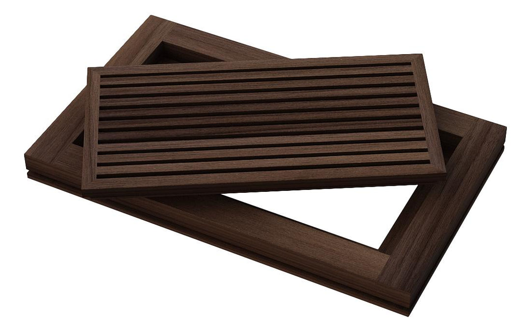 Linear Bar Floor Wood Grilles - Flush Mount with Frame Flush Grille Vexell - VCU