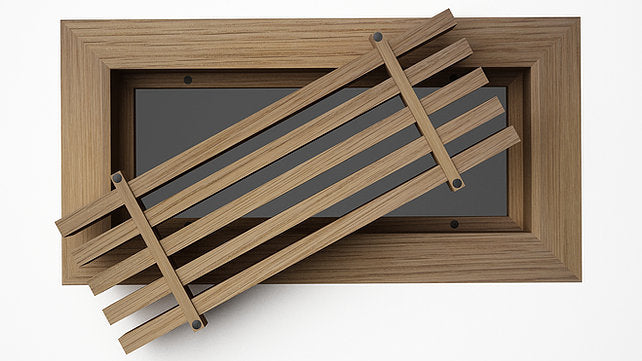 Angled Bar Surface Mount Wood Grilles - Ceiling and Wall Surface Mount Grille Vexell - VCU
