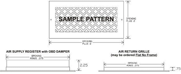 New Classic Gold Series Registers and Returns Vent Cover Steel Crest Corporation - VCU
