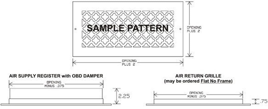 Pro-Vertical Gold Series Registers and Returns Vent Cover Steel Crest Corporation - VCU