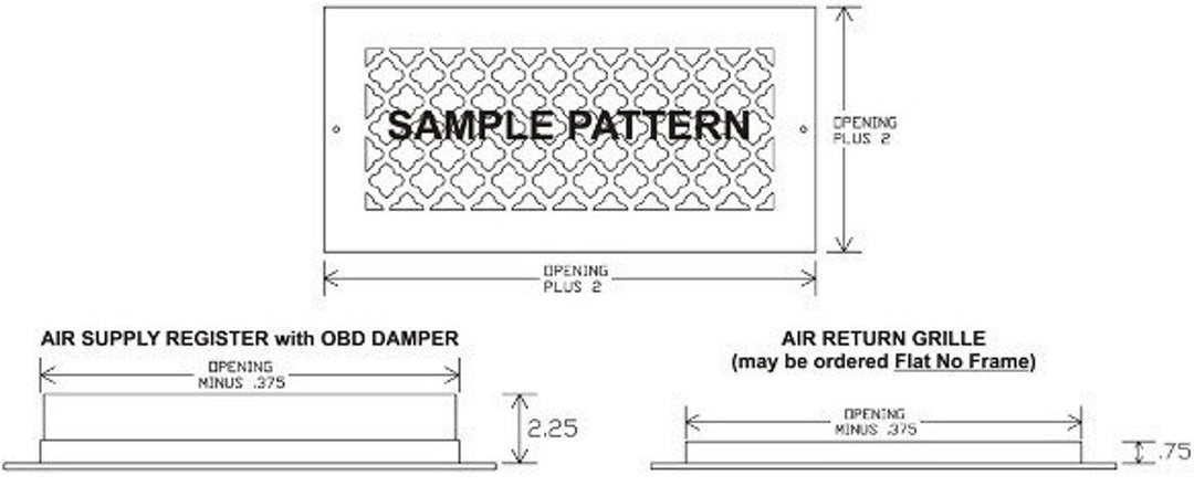 Square Gold Series Registers and Returns Vent Cover Steel Crest Corporation - VCU
