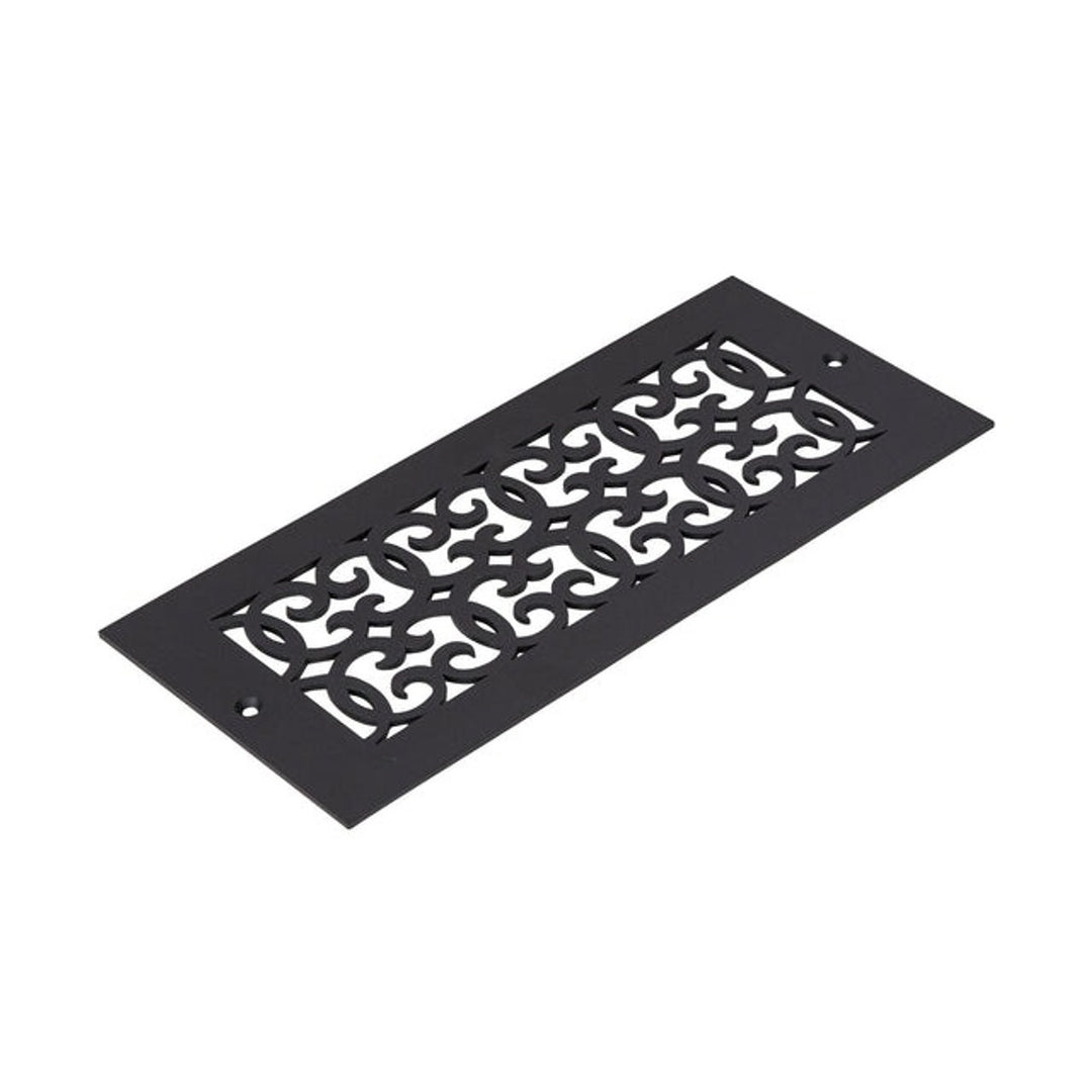 Versailles Design Vent Covers - Made to Order Vent Cover Reggio Register Company, LLC - VCU 2.25 x 10 (Overall 3.5 x 12) 3/16" Aluminum Black