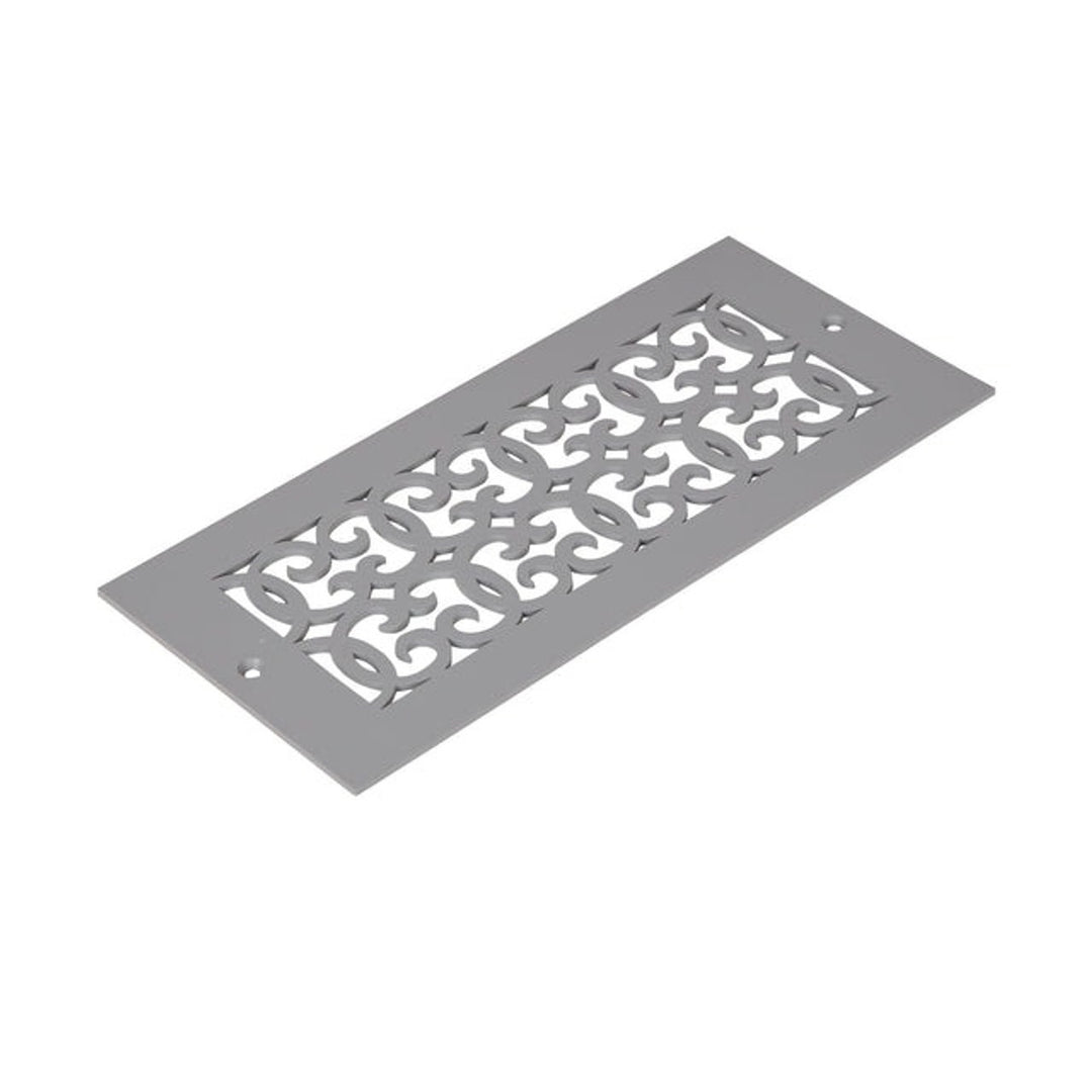 Versailles Design Vent Covers - Made to Order Vent Cover Reggio Register Company, LLC - VCU 2.25 x 10 (Overall 3.5 x 12) 3/16" Aluminum Gray