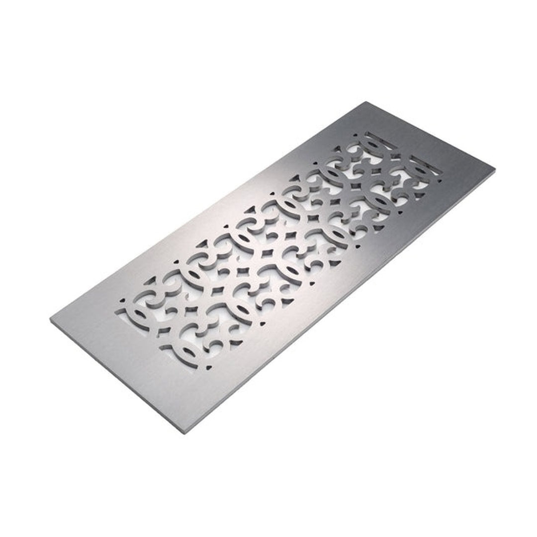 Versailles Design Vent Covers - Made to Order Vent Cover Reggio Register Company, LLC - VCU 2.25 x 10 (Overall 3.5 x 12) 3/16" Aluminum Satin Nickel