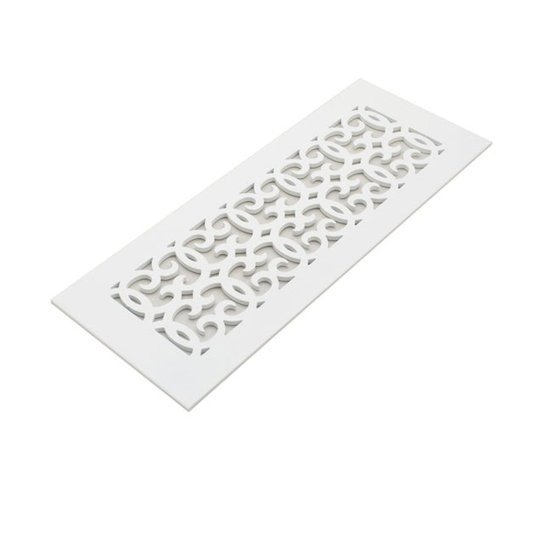 Versailles Design Vent Covers - Made to Order Vent Cover Reggio Register Company, LLC - VCU 2.25 x 10 (Overall 3.5 x 12) 3/16" Aluminum White