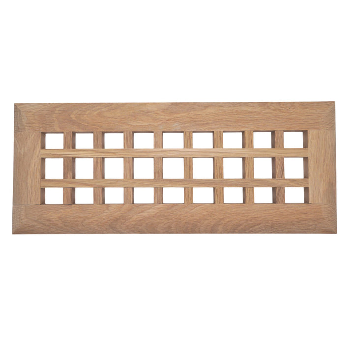 Wood Designs Grid Insert Floor Registers Insert Grillworks, Inc - VCU 2.5 x 10 (Overall 4 x 11.5) White Oak
