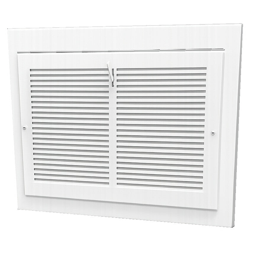 Linear Steel Gravity Register Gravity Register Steel Plated (Wholesale Registers) - VCU 10 x 8 (13 W x 12 H Overall) White