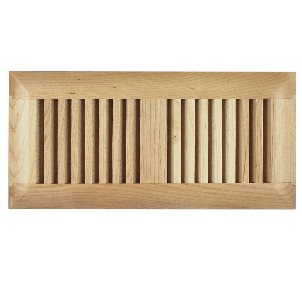 Wood Designs Insert Floor Registers - Optional Damper Insert Grillworks, Inc - VCU 2.5 x 10 (Overall 3.938 x 11.438) Bamboo - Vertical Light*
