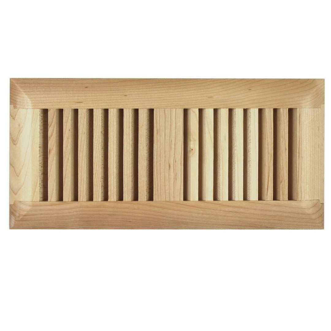Wood Designs Insert Floor Registers - Optional Damper Insert Grillworks, Inc - VCU 2.5 x 10 (Overall 3.938 x 11.438) Bamboo - Vertical Light*