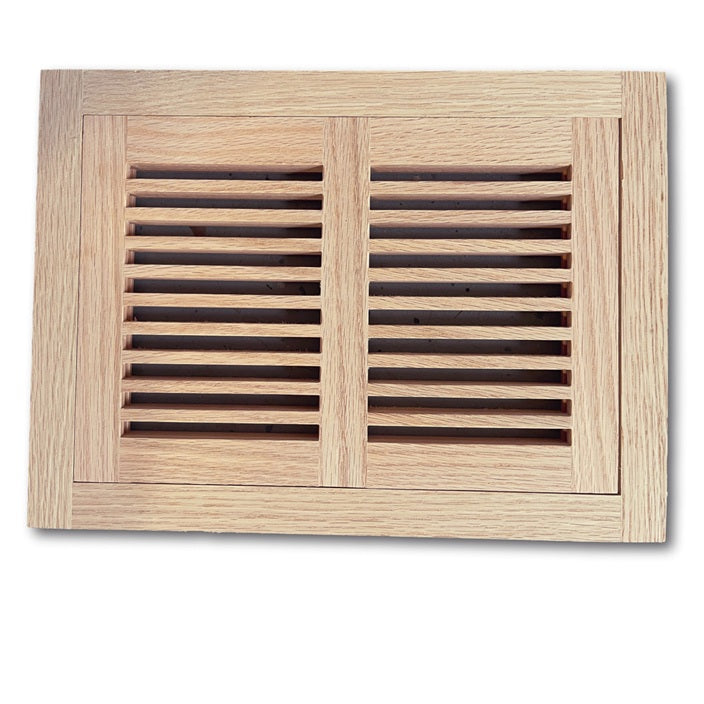 Wood Designs One Way Linear Flush with Frame Vent Cover Register Grillworks, Inc - VCU 2.5 x 10 (Overall dimension with frame 6.5 x 14) Red Oak Floor