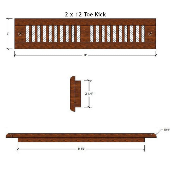 Wood Designs Toe Kick Vent Covers Toe Kick Grillworks, Inc - VCU