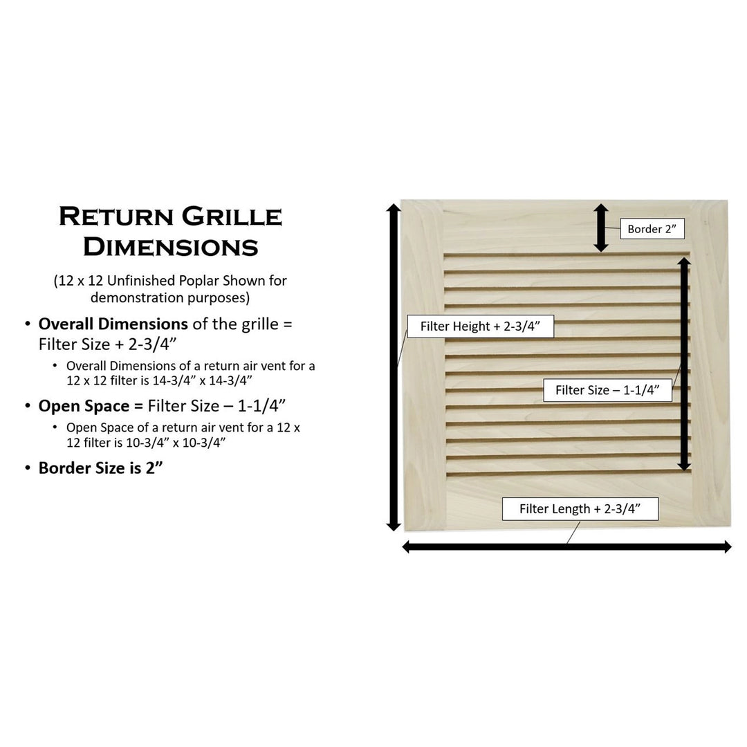 Wood Designs Filter Grille Air Return Filter Grille Grillworks, Inc - VCU