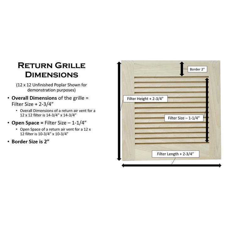 Wood Designs Filter Grille Air Return Filter Grille Grillworks, Inc - VCU