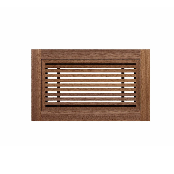 Linear Bar Floor Wood Grilles - Flush Mount with Frame Flush Grille Vexell - VCU 2.25 x 10 (4.75 x 12.5 Overall) Mahogany