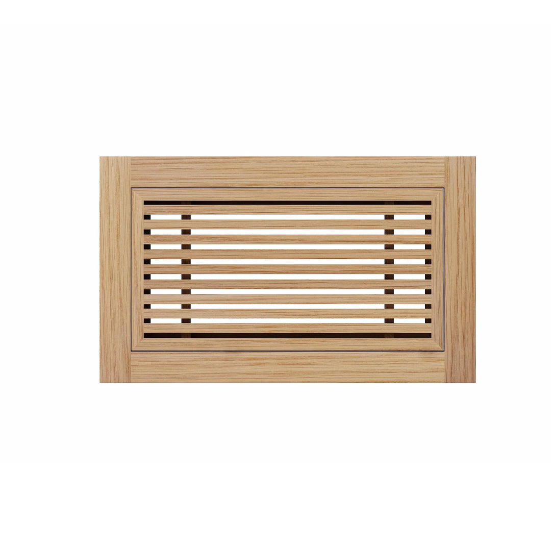 Linear Bar Floor Wood Grilles - Flush Mount with Frame Flush Grille Vexell - VCU 2.25 x 10 (4.75 x 12.5 Overall) Red Oak