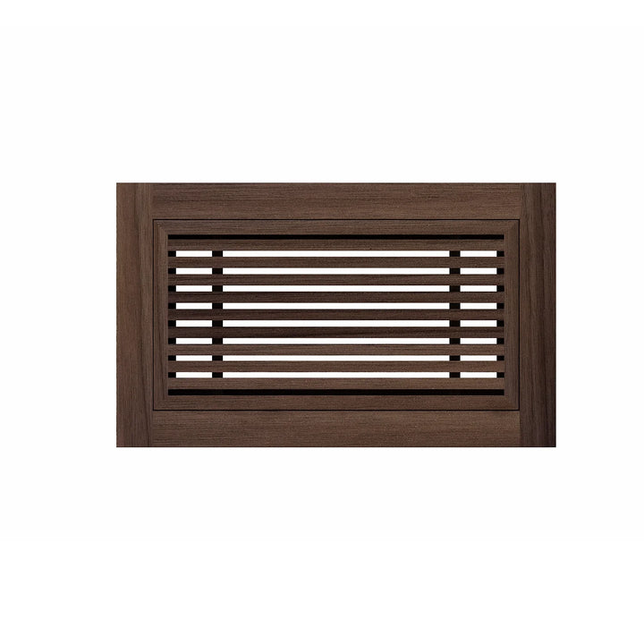 Linear Bar Floor Wood Grilles - Flush Mount with Frame Flush Grille Vexell - VCU 2.25 x 10 (4.75 x 12.5 Overall) Walnut