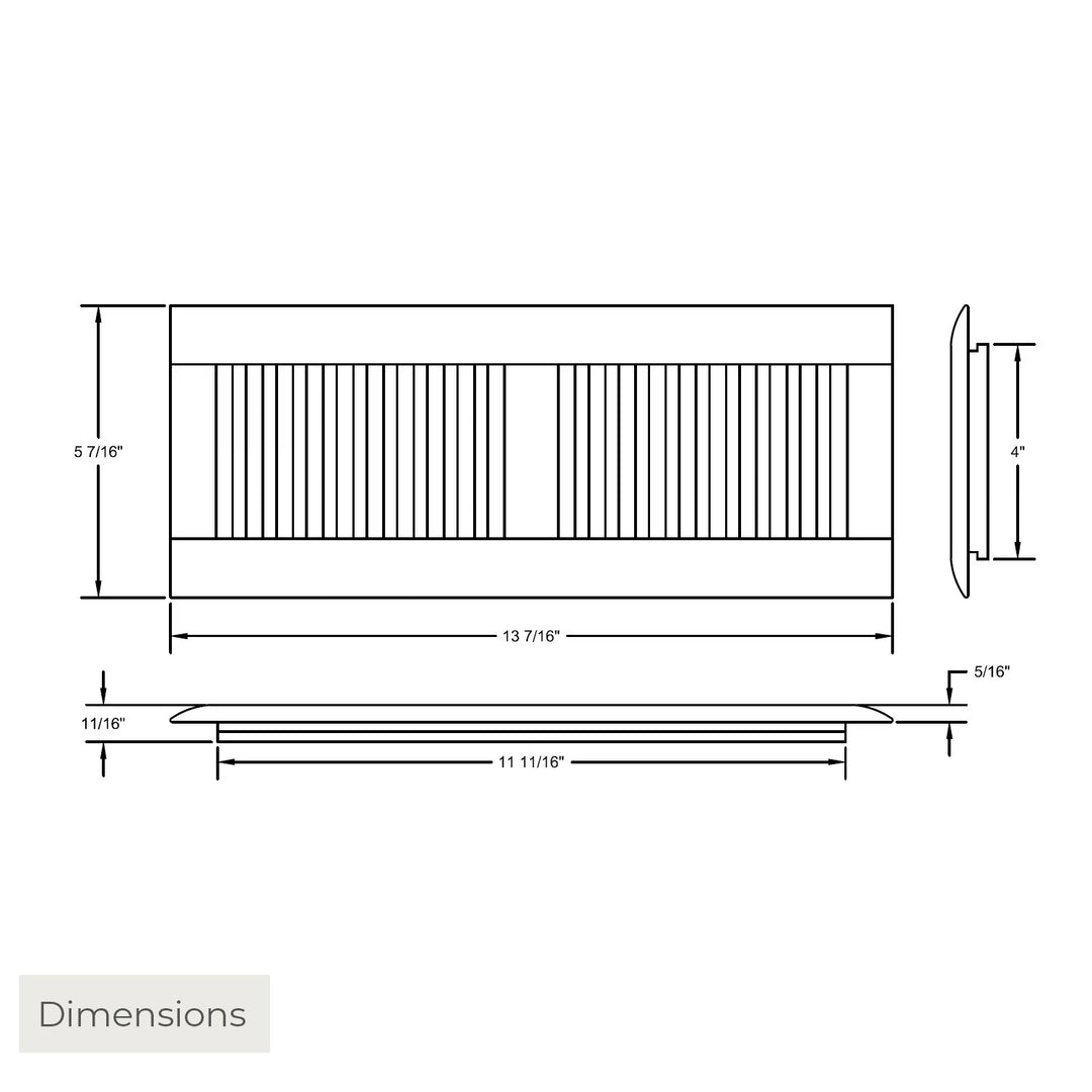 Wood Designs Insert Floor Registers - Optional Damper Insert Grillworks, Inc - VCU