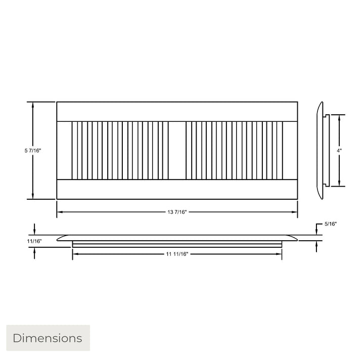 Wood Designs Insert Floor Registers - Optional Damper Insert Grillworks, Inc - VCU