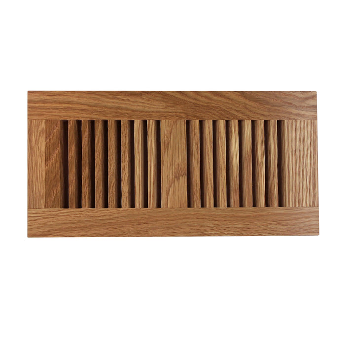 Wood Designs Flush Mount Slab - 3 Thicknesses Flush No Frame Vent Cover Grillworks, Inc - VCU 2.5 x 10 (Overall 4.5 x 12) Red Oak Floor