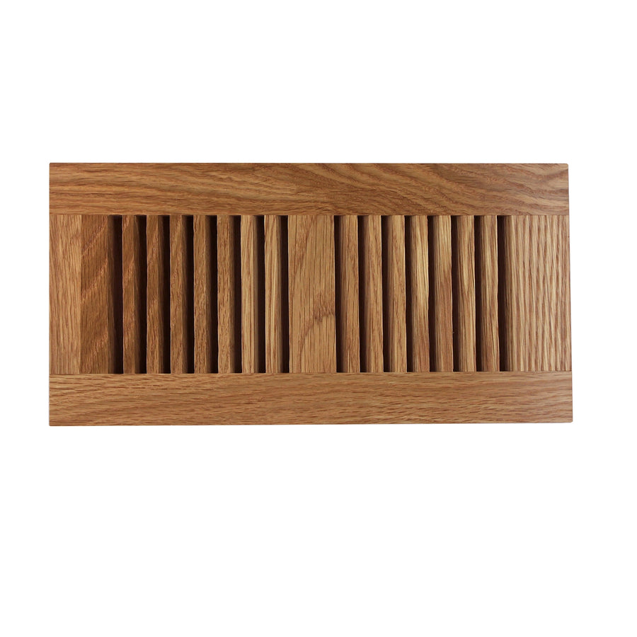 Wood Designs Flush Mount Slab - 3 Thicknesses Flush No Frame Vent Cover Grillworks, Inc - VCU 2.5 x 10 (Overall 4.5 x 12) Red Oak Floor