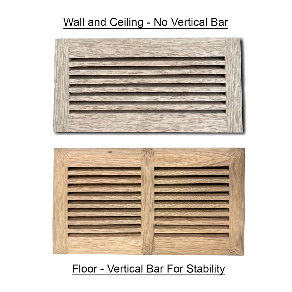 Wood Designs One Way Linear Insert Floor Registers Insert Grillworks, Inc - VCU
