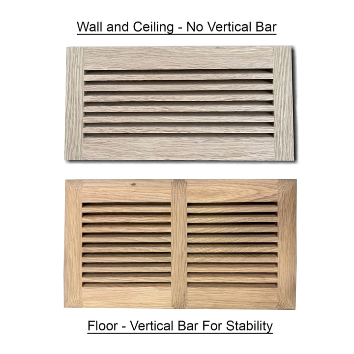 Wood Designs One Way Linear Insert Floor Registers Insert Grillworks, Inc - VCU
