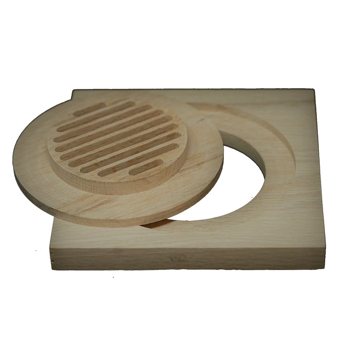 Wood Designs High Velocity Outlet High Velocity Outlet (Grille) Grillworks, Inc - VCU Louvered Flush Mount with Frame Red Oak