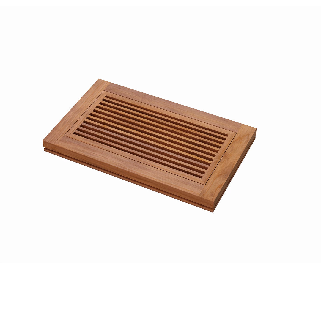 Angled Bar Floor Wood Grilles - Flush Mount with Frame Flush with Frame Grille Vexell - VCU