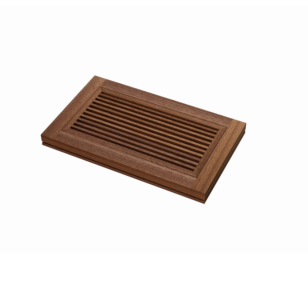 Angled Bar Floor Wood Grilles - Flush Mount with Frame Flush with Frame Grille Vexell - VCU