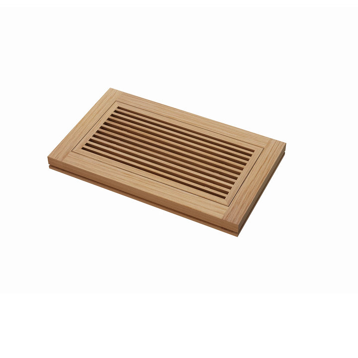 Angled Bar Floor Wood Grilles - Flush Mount with Frame Flush with Frame Grille Vexell - VCU