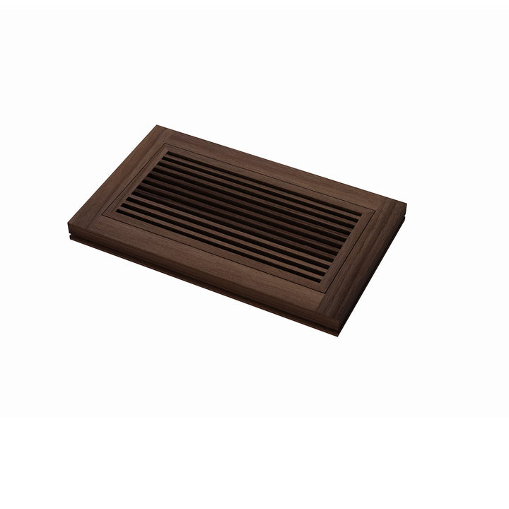 Angled Bar Floor Wood Grilles - Flush Mount with Frame Flush with Frame Grille Vexell - VCU