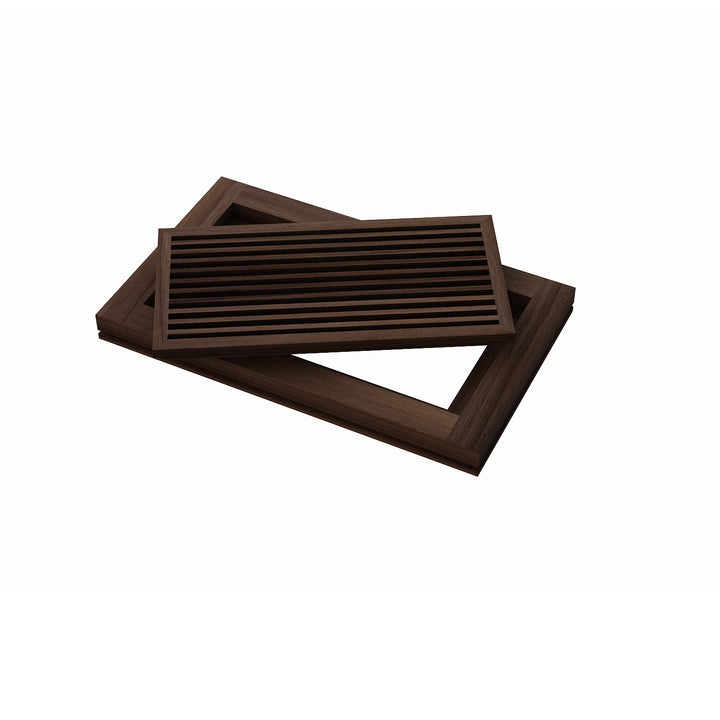 Angled Bar Floor Wood Grilles - Flush Mount with Frame Flush with Frame Grille Vexell - VCU