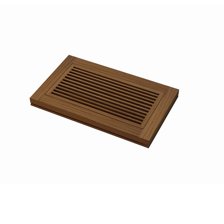Angled Bar Floor Wood Grilles - Flush Mount with Frame Flush with Frame Grille Vexell - VCU