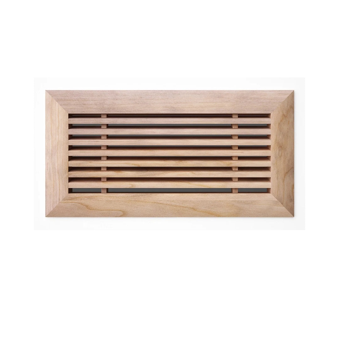 Angled Bar Surface Mount Wood Grilles - Ceiling and Wall Surface Mount Grille Vexell - VCU 2.25 x 10 (Overall 3.5 x 11.25) Cherry Solid Core - Non-Removable