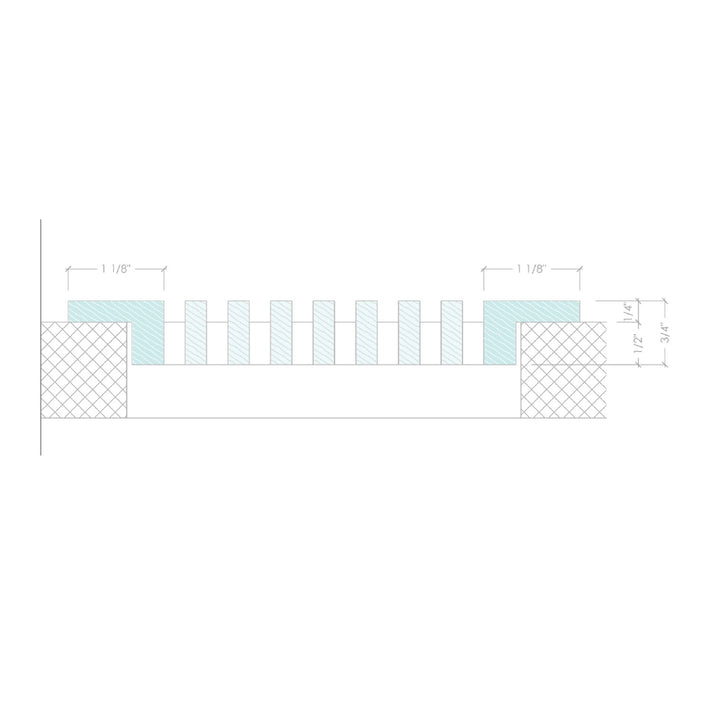 Angled Bar Surface Mount Wood Grilles - Ceiling and Wall Surface Mount Grille Vexell - VCU