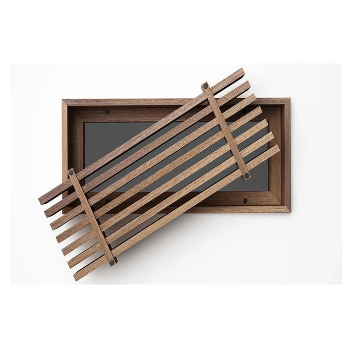 Beveled Bar Inset - Flush Mount Removable Core Wood Grilles - Ceiling and Wall Vent Cover Vexell - VCU 2.25 x 10 Mahogany