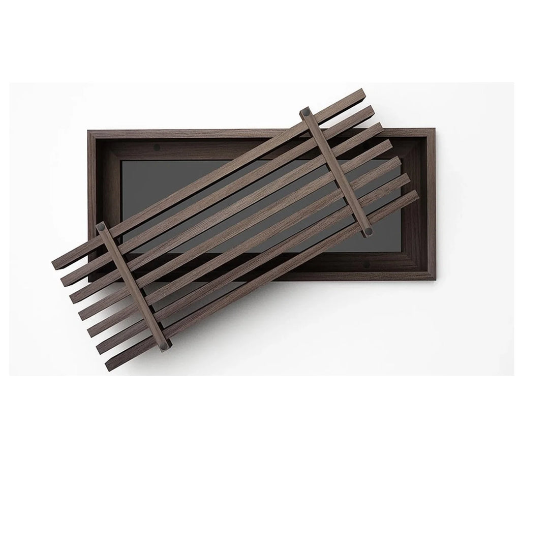 Beveled Bar Inset - Flush Mount Removable Core Wood Grilles - Ceiling and Wall Vent Cover Vexell - VCU 2.25 x 10 Walnut