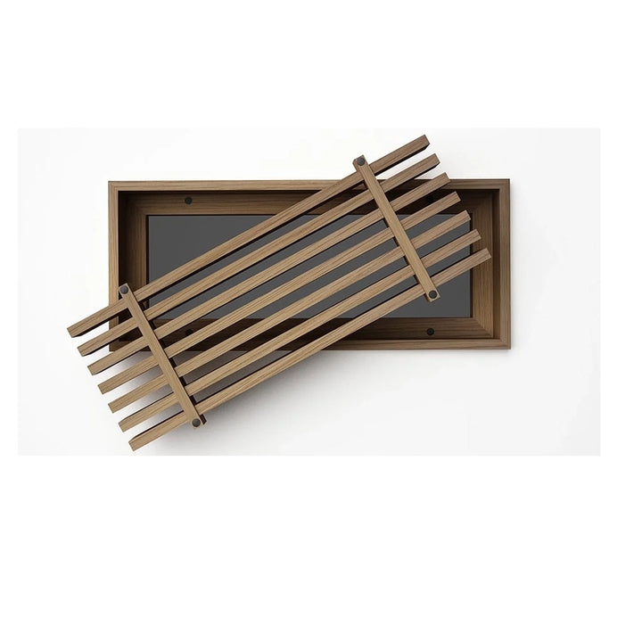 Beveled Bar Inset - Flush Mount Removable Core Wood Grilles - Ceiling and Wall Vent Cover Vexell - VCU 2.25 x 10 White Oak