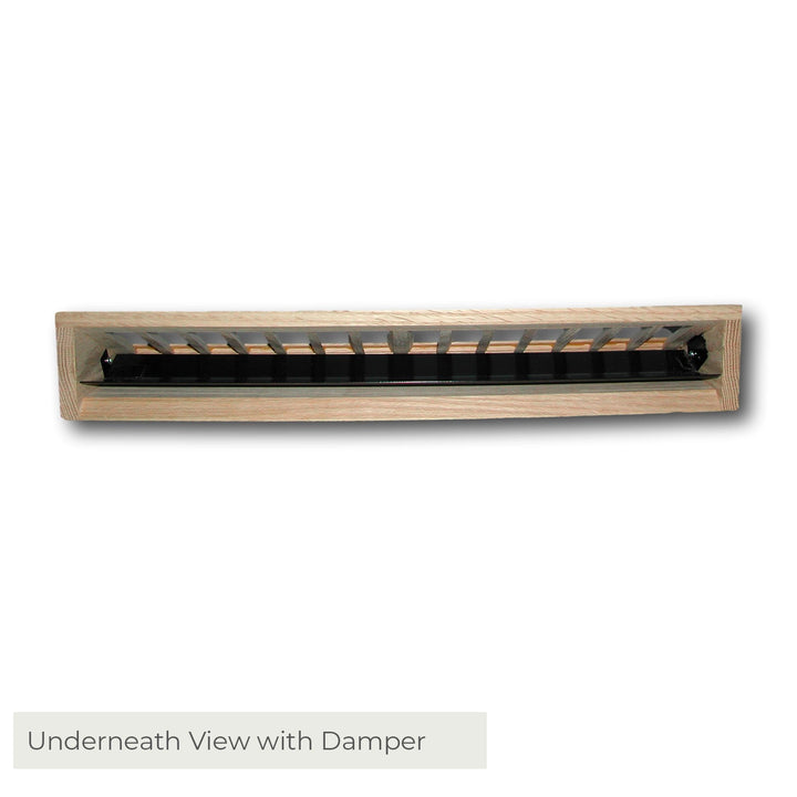 Vertical Slot Baseboard Wood Vent Covers Baseboard Register/Return All American Wood Register Co - VCU